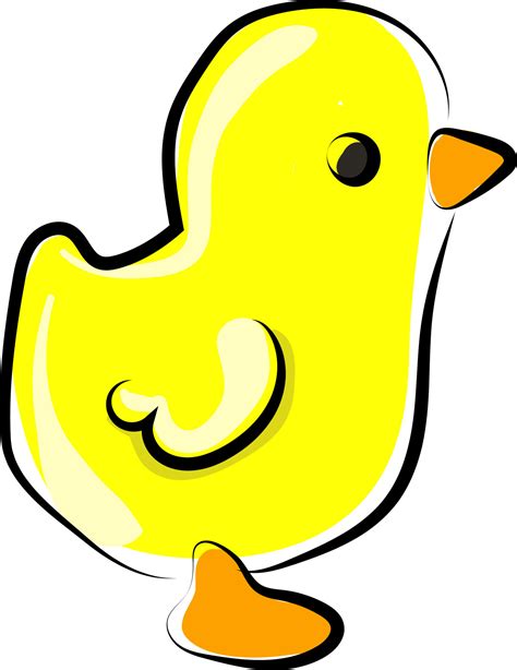 Yellow chick, illustration, vector on white background. 13595817 Vector ...