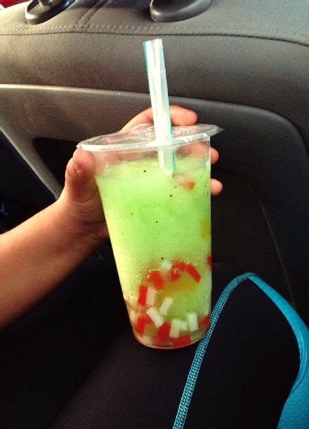 Kiwi icy boba drink with rainbow jelly ️💛 Rainbow Jelly, Boba Drink ...