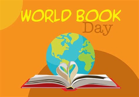 love heart shape in paper page of book celebrate world book day ...