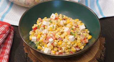 Corn salad with feta cheese recipe - Dinner