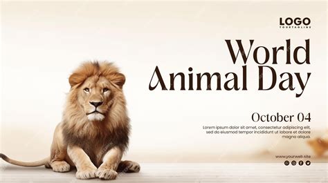 Premium PSD | World animal day poster