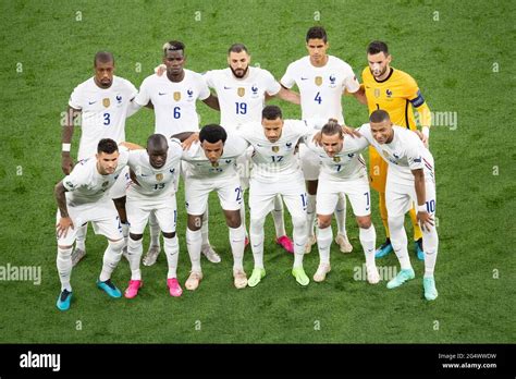 Players of France during the UEFA Euro 2020 Championship Group F match ...