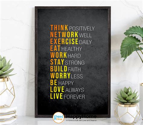 Motivational Wall Art Inspirational Quotes Print Office Decor Canvas Modern