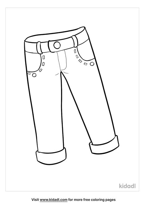 Free Pants Coloring Page | Coloring Page Printables | Kidadl