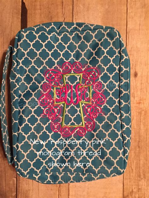 Monogrammed bible covers Quatrefoil Bible covers