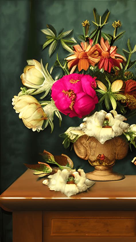 Renaissance Flowers Realistic Graphic · Creative Fabrica