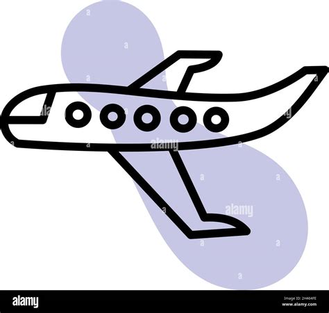 Simple airplane, illustration, vector, on a white background Stock ...