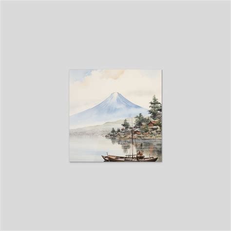 Japanese Ukiyo-e Art Mount Fuji From Lake 48, an art print by ...