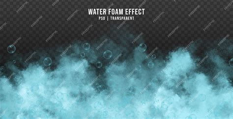 Premium PSD | Water foam and fluid effect isolated on transparent ...