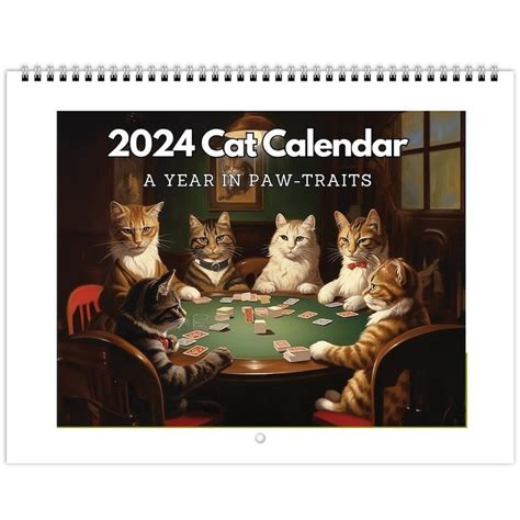 2024 Cat Art Calendar: Funny Iconic Masterpieces Wall Calendar - Etsy