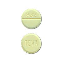 TEVA 832 Pill Yellow Round 8mm - Pill Identifier