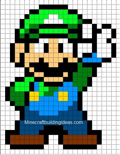 Pixel Art Grid Luigi Pixel Art Grid Gallery Images