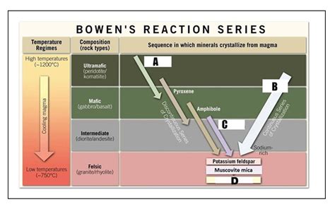 Solved BOWEN'S REACTION SERIES 5) Using the figure at | Chegg.com