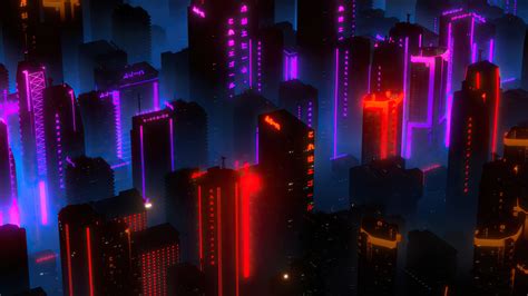 1920x1080 Neon City Buildings 4k Laptop Full HD 1080P ,HD 4k Wallpapers ...