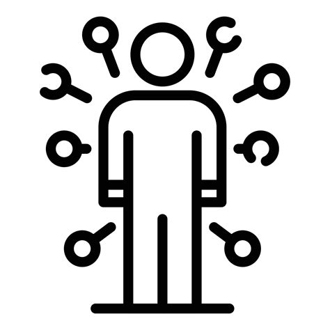 Life skills character icon, outline style 15676625 Vector Art at Vecteezy