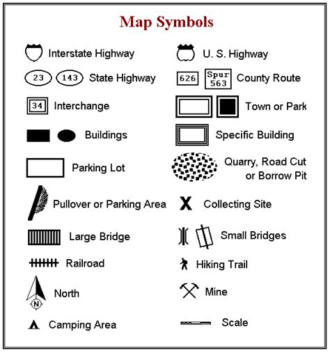 topographic map symbols - mtxrex