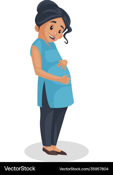 Cartoon Pregnant Woman Clipart