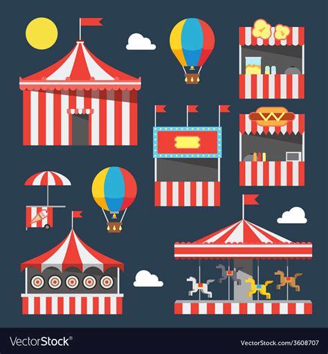 Flat design of carnival festival Royalty Free Vector Image