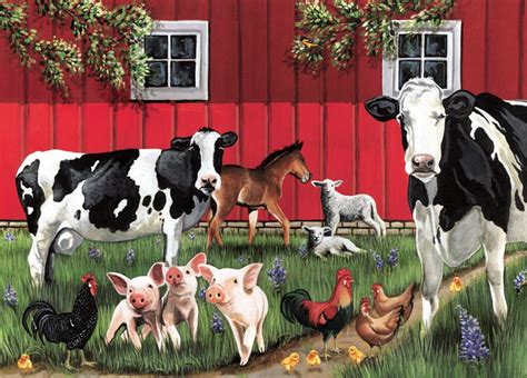 Red Barn Farm, 35 Pieces, Cobble Hill | Puzzle Warehouse