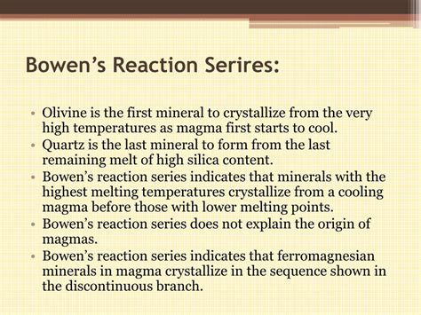 PPT - Bowen’s Reaction Series PowerPoint Presentation, free download ...