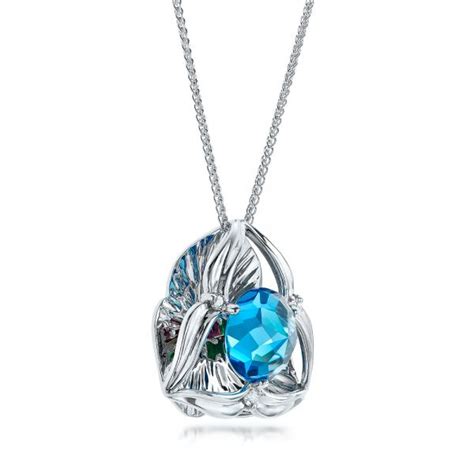 Blue Topaz Pendant #101122 - Seattle Bellevue | Joseph Jewelry