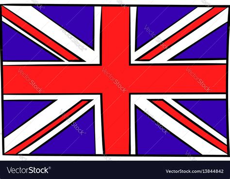 Great britain flag icon cartoon Royalty Free Vector Image