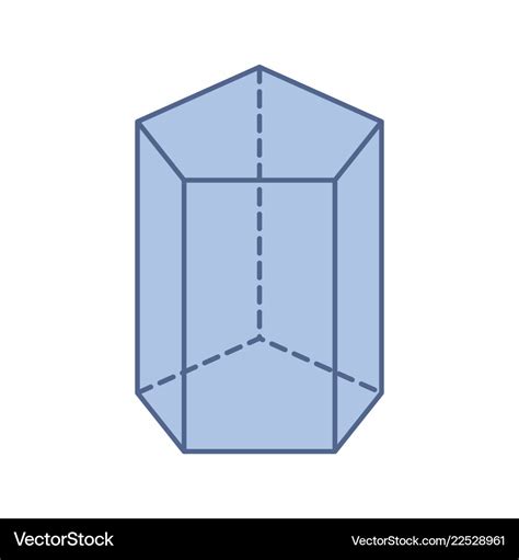 Pentagonal prism Royalty Free Vector Image - VectorStock