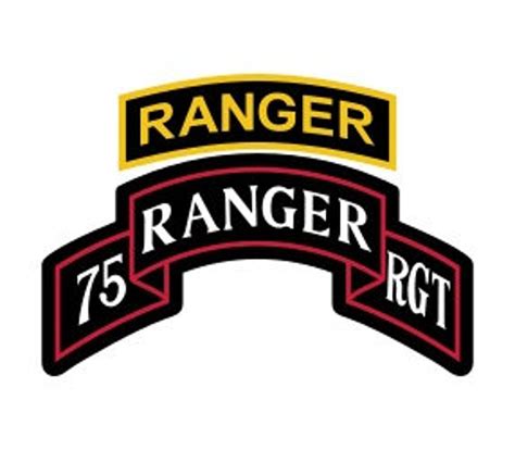 US Army 75th Ranger Regiment Patch With Ranger Tab Vector Files, Dxf ...