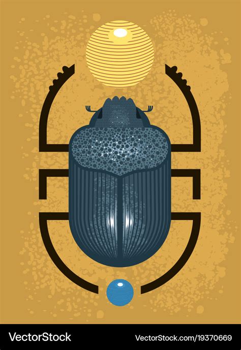 Beetle scarab - a symbol of ancient egypt Vector Image