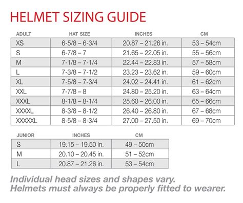 Helmet Size Chart – Scooter King Of Cali Helmets And Accessories