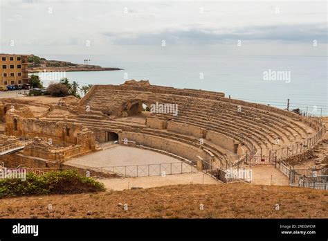 Tarragona roman amphitheatre in spain Stock Photo - Alamy