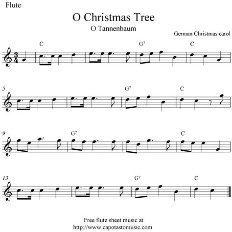 Easy Sheet Music For Beginners: O Christmas Tree (O Tannebaum), free ...