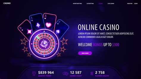 Online casino, blue invitation banner for website with welcome bonus ...