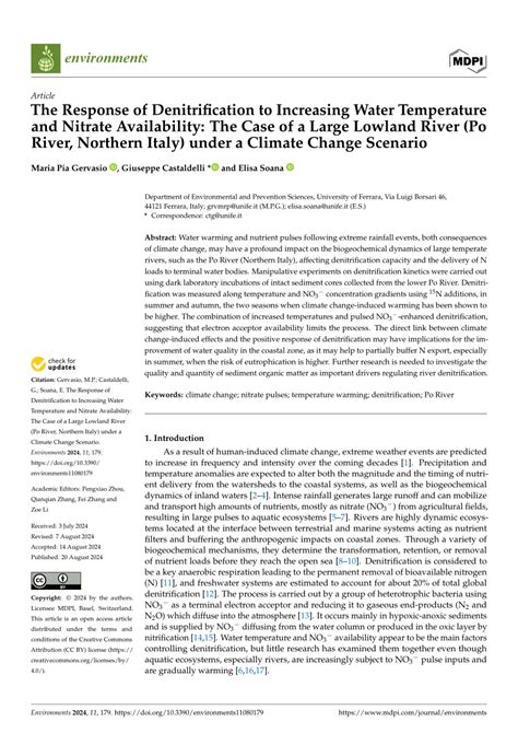 (PDF) The Response of Denitrification to Increasing Water Temperature ...