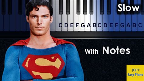 easy piano songs for beginners john williams superman theme Chords ...