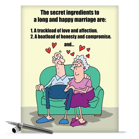 J9780 Jumbo Funny Anniversary Card: 'Marriage Secrets' with Envelope ...