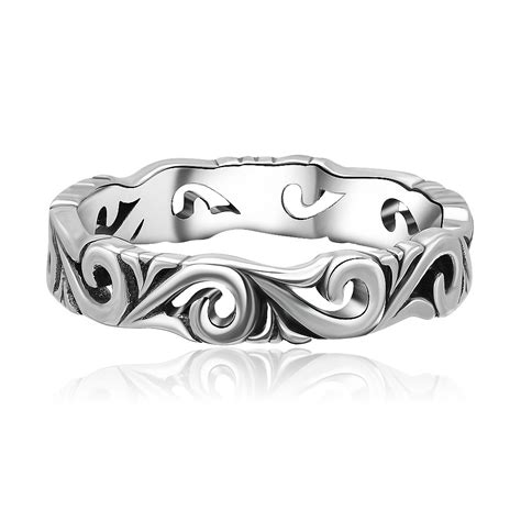 S925 Sterling Silver Retro Textured Ring hot new jewelry design | JR ...