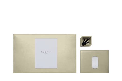 Leather Executive Desk set "Gold Edition"