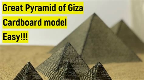 Cardboard pyramid model | Great Pyramid of Giza | Egyptian pyramid ...