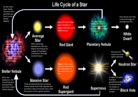 Star Cycle Diagram Stages Nebula Stellar Cycles Selz