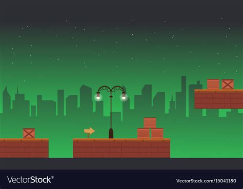 Art of game background street style Royalty Free Vector