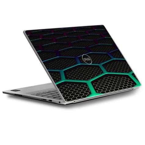 Skin Decal for Dell XPS 13 Laptop Vinyl Wrap / Metal Grid Futuristic ...