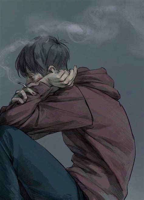 Sad Anime Boy Aesthetic / 20+ Korean Boy Hairstyle Drawing / Cant ...