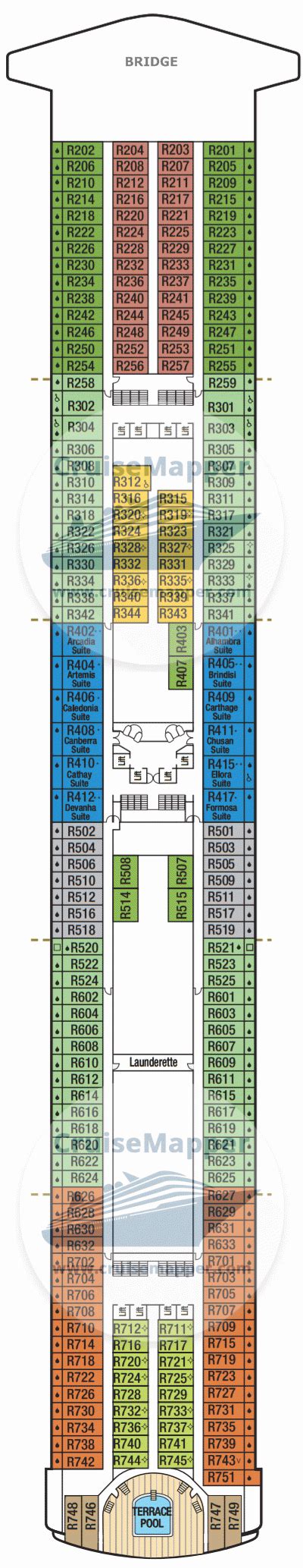 Ventura deck 14 plan | CruiseMapper