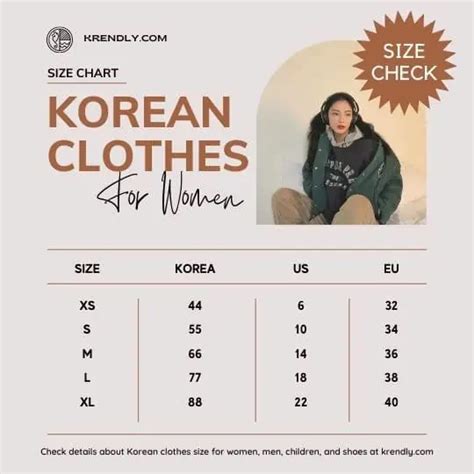 Korean Clothing & Shoe Size Guide & Chart - Krendly