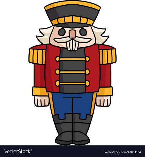 Nutcracker cartoon colored clipart Royalty Free Vector Image