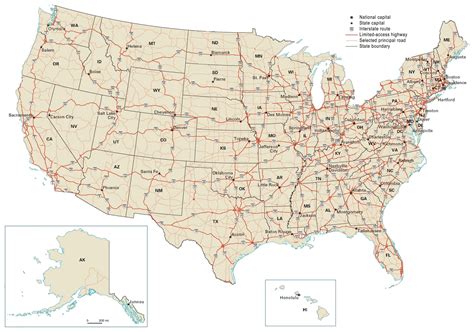 Hwy Map Of Us - Alaine Leonelle