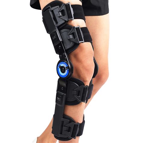 Orthomen Hinged ROM Knee Brace, Post Op Knee Brace for Recovery ...