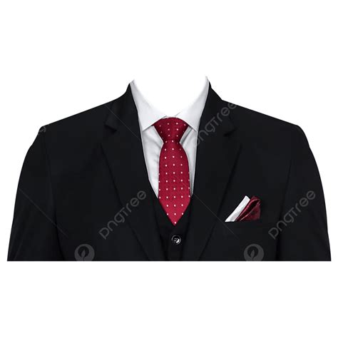 Costume Noir Cravate Rouge Psd Transparent PNG , Costume Noir, Manteau ...