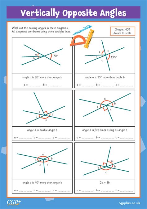 Vertically Opposite Angles Worksheet